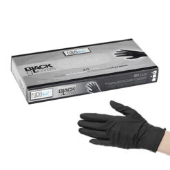 Gants Black Satin Taille M - 7