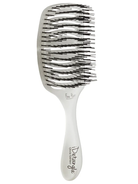 Brosse I Detangle Blanche Cheveux Fins Olivia Garden 1 Brosse I Detangle Blanche Cheveux Fins Olivia Garden