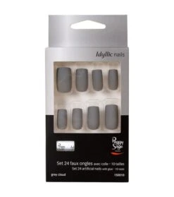 Faux Ongles Idyllic Nails Grey Cloud Peggy Sage X 24