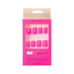 Set De 24 Faux Ongles Idyllic Nails Bright Pink Peggy Sage