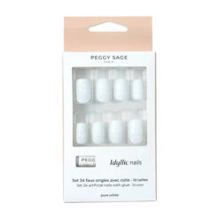Set De 24 Faux Ongles Idyllic Nails Pure White Peggy Sage