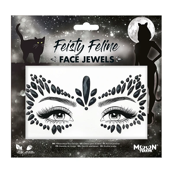 Bijoux Strass Visage Halloween Feisty Feline Moon Creations 1 Bijoux Strass Visage Halloween Feisty Feline Moon Creations