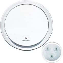Miroir à Ventouses Ø23cm Grossissant X5