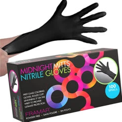Gants En Nitrile Noirs Taille S Framar