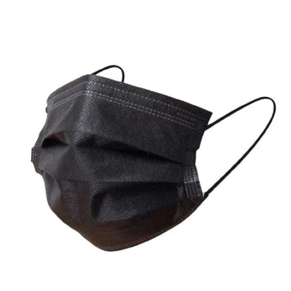 Masque Bucco Nasal 3 Plis Noir X50 1 Masque Bucco Nasal 3 Plis Noir X50