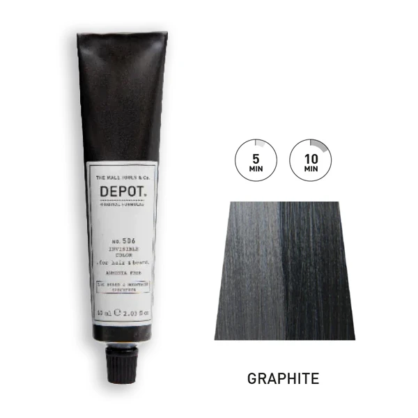 Kit Coloration Barbe Et Cheveux Graphite DEPOT 60ml 1 Kit Coloration Barbe Et Cheveux Graphite DEPOT 60ml