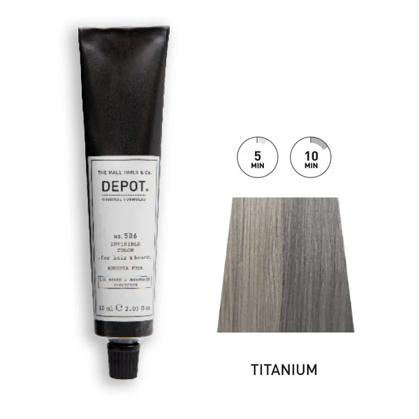 Kit Coloration Barbe & Cheveux N°506 Titanium DEPOT 1 Kit Coloration Barbe & Cheveux N°506 Titanium DEPOT