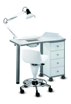 Table Manucure Noelly Blanche Avec Aspirateur