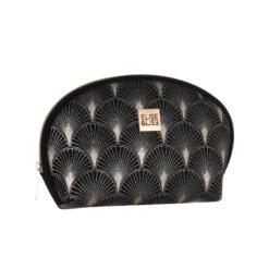 Pochette Velours Noire Motifs Dorés Stella Green