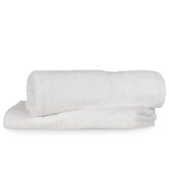 Lot De 2 Draps De Bain Blancs 100x200