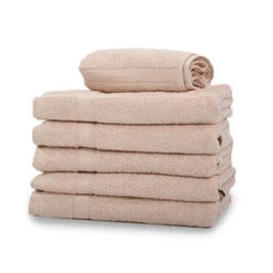 Lot De 12 Serviettes De Toilette Taupe 50x90