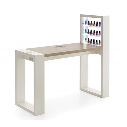 Table De Manucure LIVING Avec Aspi Et étagères Intégrés 1 Table De Manucure LIVING Avec Aspi Et étagères Intégrés