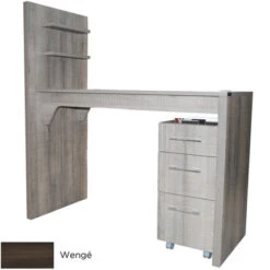 Table Manucure Design Wengé Avec Aspirateur