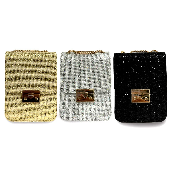 Mini Sac De Soirée Rectangulaire Pailleté Coloris Aléatoires 1 Mini Sac De Soirée Rectangulaire Pailleté Coloris Aléatoires