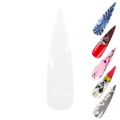 Tips Transparentes Longs Stiletto Peggy Sage X 50